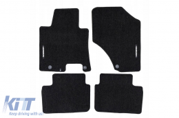 image-2-Textile floor mats from the Horizon series by Frogum suitable for Hyundai i30 after 2017, set of 4 pieces, black