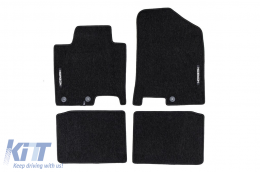 Textile floor mats from the Horizon series by Frogum suitable for Hyundai i40 2011-2019, set of 4 pieces, black - ABFMH6024935