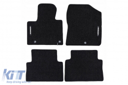 Textile floor mats from the Horizon series by Frogum suitable for Hyundai Santa Fe 2018-2023, set of 4 pieces, black - ABFMH6024937