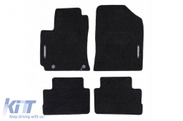 image-6-Textile floor mats from the Horizon series by Frogum suitable for Hyundai Kona 2017-2020, set of 4 pieces, black