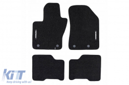 Textile floor mats from the Horizon series by Frogum suitable for Jeep Compass after 2016, set of 4 pieces, black - ABFMJ6024941