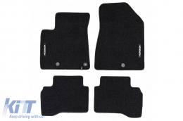 Textile floor mats from the Horizon series by Frogum suitable for Kia Niro 2016-2022, set of 4 pieces, black