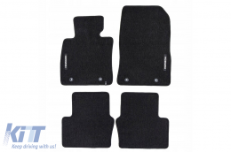 Textile floor mats from the Horizon series by Frogum suitable for Mazda 2 after 2014, set of 4 pieces, black - ABFMM6024951