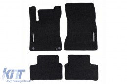 image-26-Textile floor mats from the Horizon series by Frogum suitable for Mercedes A class A177 sedan after 2018, set of 4 pieces, black