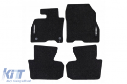 Textile floor mats from the Horizon series by Frogum suitable for Nissan Leaf after 2017, set of 4 pieces, black - ABFMN6024964