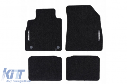 Textile floor mats from the Horizon series by Frogum suitable for Nissan Micra K14 2016-2022, set of 4 pieces, black - ABFMN6024965