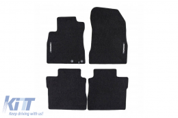 image-2-Textile floor mats from the Horizon series by Frogum suitable for Nissan Note 2012-2020, set of 4 pieces, black