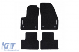 Textile floor mats from the Horizon series by Frogum suitable for Opel Meriva B 2010-2017, set of 4 pieces, black - ABFMO6024970