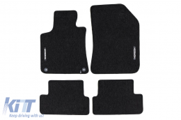 Textile floor mats from the Horizon series by Frogum suitable for Peugeot 308 2013-2021, set of 4 pieces, black - ABFMP6024975