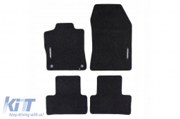Textile floor mats from the Horizon series by Frogum suitable for Peugeot 308 after 2021, set of 4 pieces, black - ABFMP6024976
