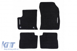 Textile floor mats from the Horizon series by Frogum suitable for Peugeot E-2008 after 2019, set of 4 pieces, black - ABFMP6024981