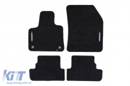 Textile floor mats from the Horizon series by Frogum suitable for Peugeot 3008 Hybrid 2016-2024, set of 4 pieces, black - ABFMP6024983