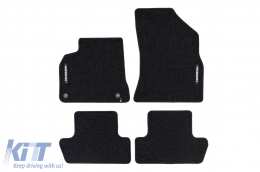 Textile floor mats from the Horizon series by Frogum suitable for Peugeot 5008 2009-2017, set of 4 pieces, black - ABFMP6024984