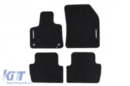 image-21-Textile floor mats from the Horizon series by Frogum suitable for Peugeot 5008 2017-2024, set of 4 pieces, black
