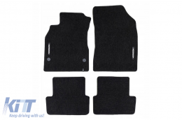 Textile floor mats from the Horizon series by Frogum suitable for Renault Fluence 2009-2016, set of 4 pieces, black - ABFMR6024989