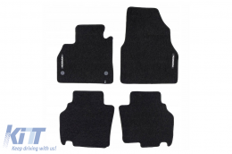 Textile floor mats from the Horizon series by Frogum suitable for Renault Kangoo 2007-2021, set of 4 pieces, black - ABFMR6024990