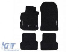 Textile floor mats from the Horizon series by Frogum suitable for Renault Modus, Grand Modus 2004-2012, set of 4 pieces, black - ABFMR6024991