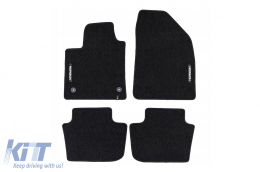 image-0-Textile floor mats from the Horizon series by Frogum suitable for MG 4 after 2022, set of 4 pieces, black