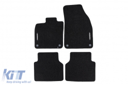 Textile floor mats from the Horizon series by Frogum suitable for Skoda Enyaq after 2020, set of 4 pieces, black