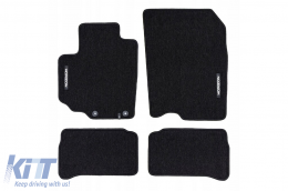 image-10-Textile floor mats from the Horizon series by Frogum suitable for Opel Agila B, Suzuki Splash 2008-2014, set of 4 pieces, black