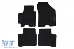 Textile floor mats from the Horizon series by Frogum suitable for Suzuki Swift 2017-2024, set of 4 pieces, black - ABFMS6025007