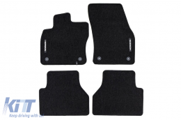 Textile floor mats from the Horizon series by Frogum suitable for Volkswagen Caddy after 2020, set of 4 pieces, black - ABFMV6025012