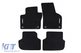 image-19-Textile floor mats from the Horizon series by Frogum suitable for Volkswagen Jetta 2010-2018, set of 4 pieces, black