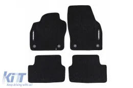 image-20-Textile floor mats from the Horizon series by Frogum suitable for Volkswagen Polo after 2017, set of 4 pieces, black