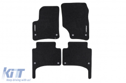 Textile floor mats from the Horizon series by Frogum suitable for Volkswagen Touareg, Porsche Cayenne 2002-2010, set of 4 pieces, black - ABFMP6025017