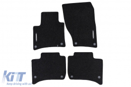 Textile floor mats from the Horizon series by Frogum suitable for Volkswagen Touareg, Porsche Cayenne 2010-2017, set of 4 pieces, black - ABFMP6025018