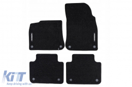 Textile floor mats from the Horizon series by Frogum suitable for Volkswagen Touareg after 2018, set of 4 pieces, black - ABFMV6025019