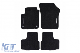 Textile floor mats from the Horizon series by Frogum suitable for Volkswagen E-UP! 2019-2023, set of 4 pieces, black - ABFMV6025020