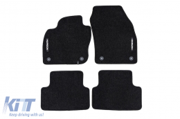 Textile floor mats from the Horizon series by Frogum suitable for Volkswagen T-Cross after 2018, set of 4 pieces, black