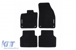 Textile floor mats from the Horizon series by Frogum suitable for Volkswagen ID.4 after 2020, set of 4 pieces, black - ABFMV6025022