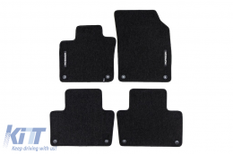 image-2-Textile floor mats from the Horizon series by Frogum suitable for Volvo XC90 after 2014, set of 4 pieces, black