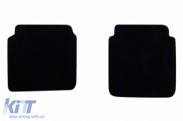 Textile floor mats Petex Comet series suitable for Mercedes S class W126 1986-1990, short wheelbase, set of 4 pieces, black-image-6241343