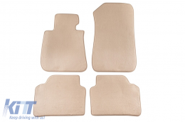 Textile floor mats Petex Comet series suitable for BMW 3 series E90 sedan, E91 estate 2005-2012, set of 4 pieces, beige - ABFMB6022140