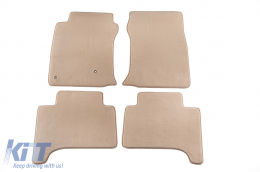 Textile floor mats Petex Comet series suitable for Toyota Land Cruiser 2003-2009, 5 doors, set of 4 pieces, beige - ABFMT6022145