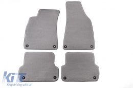 Textile floor mats Petex Comet series suitable for Audi A4 sedan, estate, Quattro 2000-2008, set of 4 pieces, grey