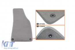 Textile floor mats Petex Comet series suitable for Audi A4 sedan, estate, Quattro 2000-2008, set of 4 pieces, grey-image-6241360
