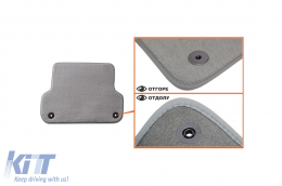 Textile floor mats Petex Comet series suitable for Audi A4 sedan, estate, Quattro 2000-2008, set of 4 pieces, grey-image-6241361