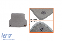 Textile floor mats Petex Comet series suitable for Audi A4 sedan, estate, Quattro 2000-2008, set of 4 pieces, grey-image-6241362