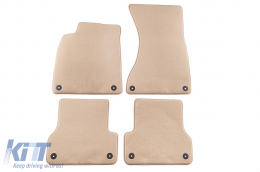 Textile floor mats Petex Comet series suitable for Audi A6 sedan, estate, Allroad, Audi A7 2010-2018, set of 4 pieces, beige - ABFMA6022158