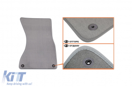 Textile floor mats Petex Comet series suitable for Audi A6 sedan, estate, Allroad, Audi A7 2010-2018, set of 4 pieces, grey-image-6241391