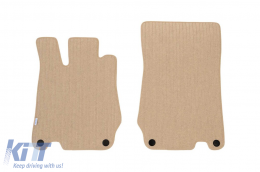 Textile floor mats Petex Comet series suitable for Mercedes SL R230 500SL 2001-2012, set of 2 front pieces, beige - ABFMM6022520