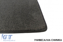 Textile floor mats suitable for Citroen C-Elysee, Peugeot 301 after 2013, set of 4 pieces, black - ABFMC6023399