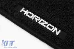 Textilfußmatten aus der Horizon-Serie von Frogum geeignet für Renault Scenic, Grand Scenic 2009-2016, Set aus 4 Stück, schwarz-image-6255341