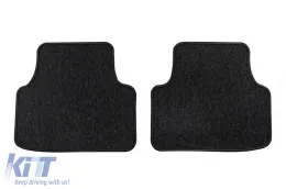 Textilfußmatten aus der Horizon-Serie von Frogum geeignet für Volkswagen Golf Sportsvan 2014-2020, Passat B8 2012-2020, Skoda Octavia nach 2019, Set aus 4 Stück, schwarz-image-6255453
