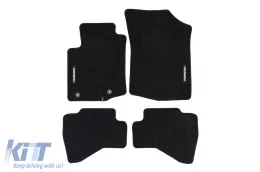 image-52-Textilfußmatten aus der Horizon-Serie von Frogum geeignet für Citroen C1 2014-2022, Peugeot 108, Toyota Aygo 2014-2022, Set von 4 Stück, schwarz