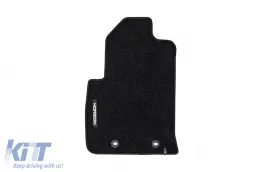 Textilfußmatten aus der Horizon-Serie von Frogum geeignet für Ford Fiesta 2005-2008, Fusion 2005-2012, Set aus 4 Stück, schwarz-image-6255627